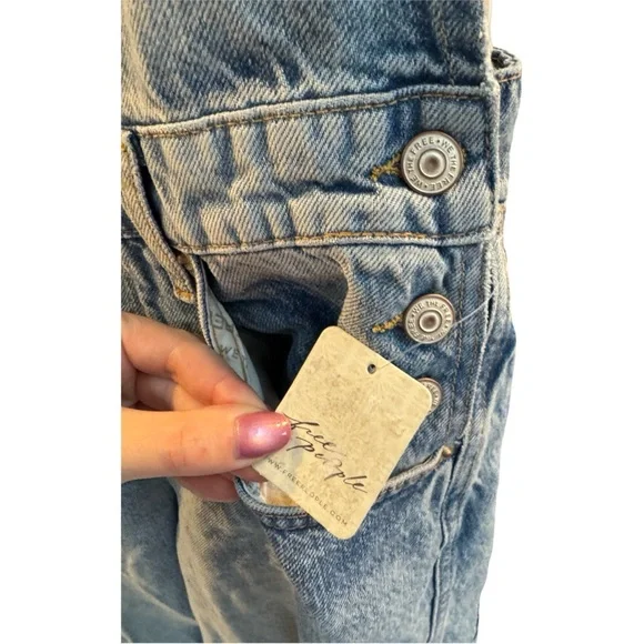 Free People Good Luck Denim Overalls - Going Steady - Picture 14 of 16